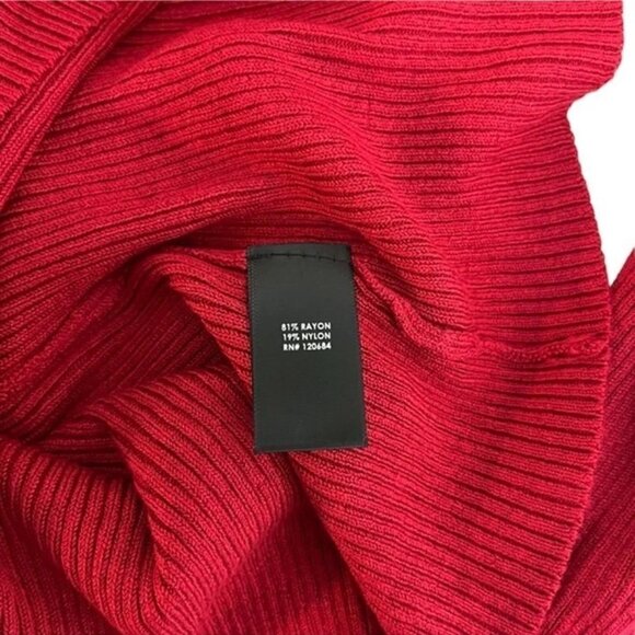 Torrid women's shirt 2x red rib knit off the shoulder long sleeve top - Picture 6 of 9
